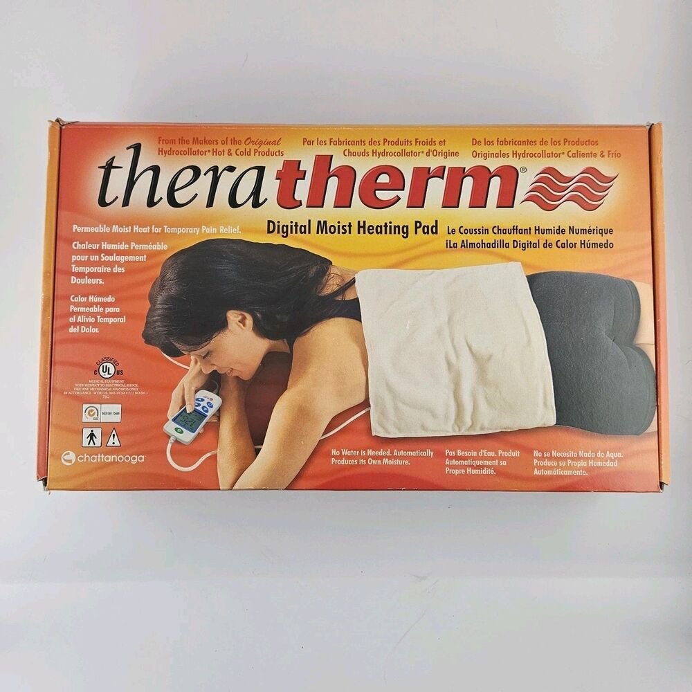 TheraTherm Digital Moist Heat Heating Pad Large 14x14 White TX-7 UL Listed - NEW